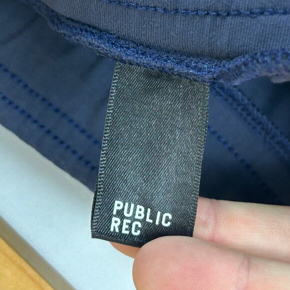 Public Rec Tapered Leg Elastic Tie Waist Jogger Pant Navy Blue Men's Size 36x32 - Picture 4 of 10